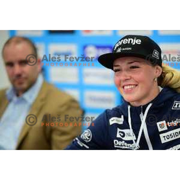 Anamarija Lampic during Nordic Ski team press conference in Ljubljana, Slovenia on May 16, 2022