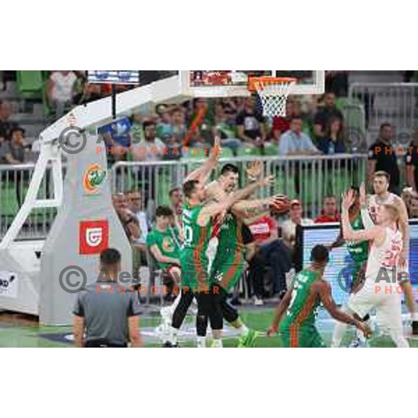 Zoran Dragic in action during second semi-final match of ABA league between Cedevita Olimpija and Crvena Zvezda in Stozice, Arena, Ljubljana, Slovenia on May 16, 2022