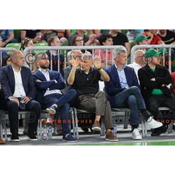 Emil Tedeschi during second semi-final match of ABA league between Cedevita Olimpija and Crvena Zvezda in Stozice, Arena, Ljubljana, Slovenia on May 16, 2022