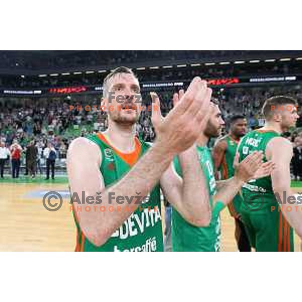 Zoran Dragic in action during second semi-final match of ABA league between Cedevita Olimpija and Crvena Zvezda in Stozice, Arena, Ljubljana, Slovenia on May 16, 2022