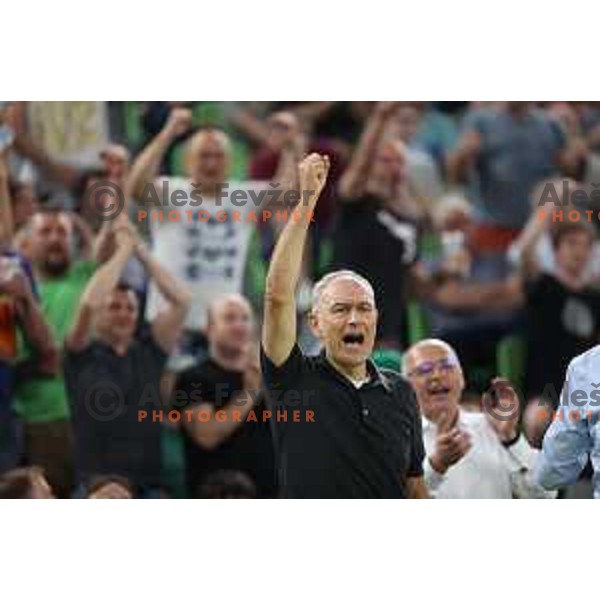 Emil Tedeschi during second semi-final match of ABA league between Cedevita Olimpija and Crvena Zvezda in Stozice, Arena, Ljubljana, Slovenia on May 16, 2022