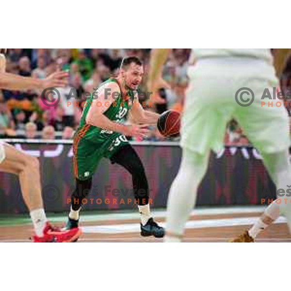 Zoran Dragic in action during second semi-final match of ABA league between Cedevita Olimpija and Crvena Zvezda in Stozice, Arena, Ljubljana, Slovenia on May 16, 2022