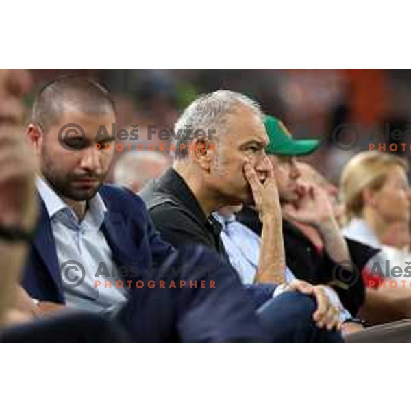 Emil Tedeschi during second semi-final match of ABA league between Cedevita Olimpija and Crvena Zvezda in Stozice, Arena, Ljubljana, Slovenia on May 16, 2022