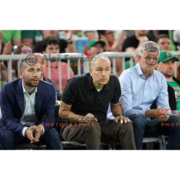 Emil Tedeschi during second semi-final match of ABA league between Cedevita Olimpija and Crvena Zvezda in Stozice, Arena, Ljubljana, Slovenia on May 16, 2022