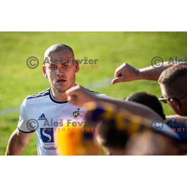 Ognjen Mudrinski and Viole celebrating during Prva liga Telemach football match between Mura and Maribor in Fazanerija, Murska Sobota, Slovenia on May 22, 2022. Photo: Jure Banfi/www.alesfevzer.com
