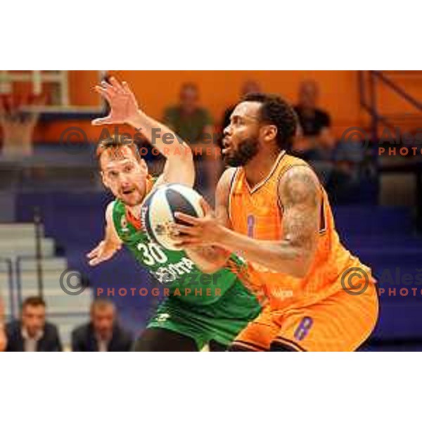 Carlbee Ervin in action during Final of Nova KBM league first match between Helios Suns-Cedevita Olimpija in Domzale, Slovenia on May 25, 2022