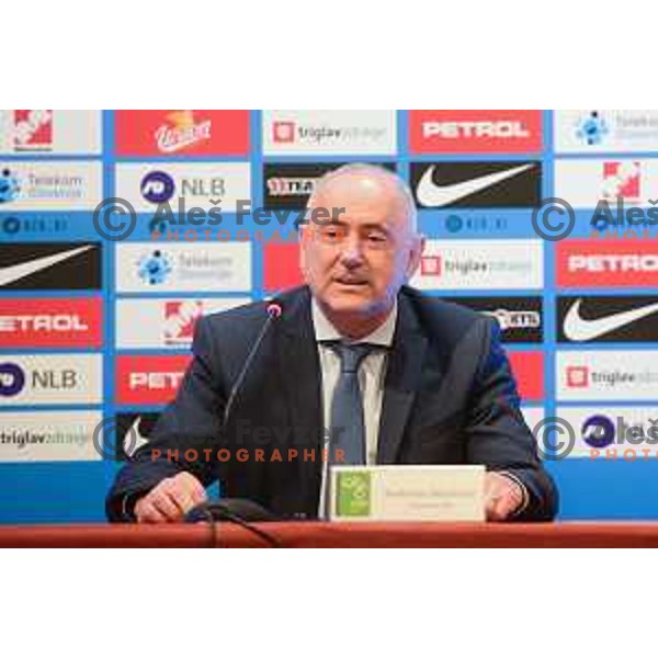 Radenko Mijatovic during Slovenia Football team press conference in Ljubljana, Slovenia on May 26, 2022