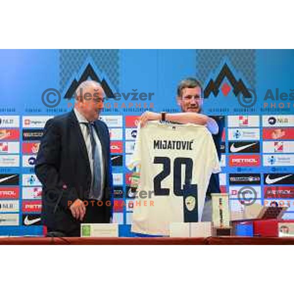 Radenko Mijatovic and Dietmar Wieser during Slovenia Football team press conference in Ljubljana, Slovenia on May 26, 2022