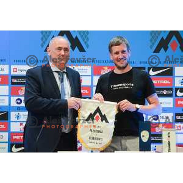 Radenko Mijatovic and Dietmar Wieser during Slovenia Football team press conference in Ljubljana, Slovenia on May 26, 2022