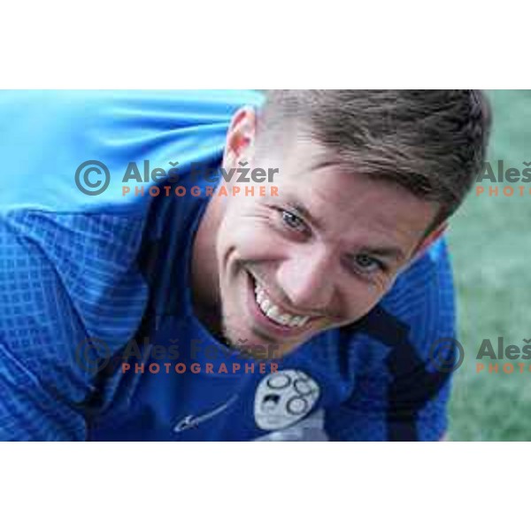 Miha Zajc of Slovenia Football team during practice session in SRC Stozice, Ljubljana, Slovenia on May 26, 2022