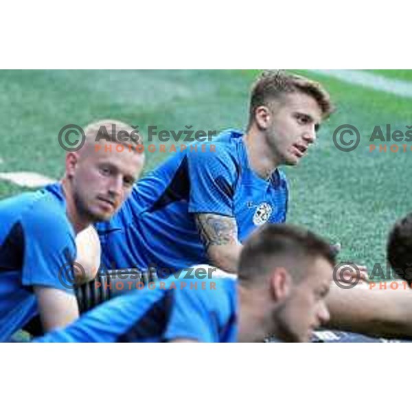 Luka Zahovic of Slovenia Football team during practice session in SRC Stozice, Ljubljana, Slovenia on May 26, 2022