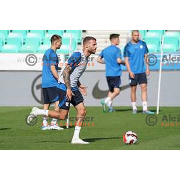 Miha Blazic of Slovenia Football team during practice session in SRC Stozice, Ljubljana, Slovenia on May 26, 2022
