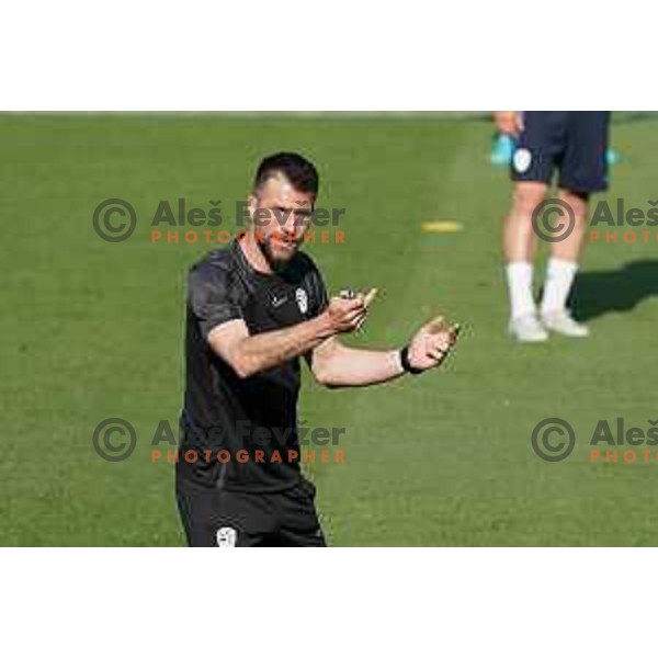 Bostjan Cesar, assistant coach of Slovenia Football team during practice session in SRC Stozice, Ljubljana, Slovenia on May 26, 2022