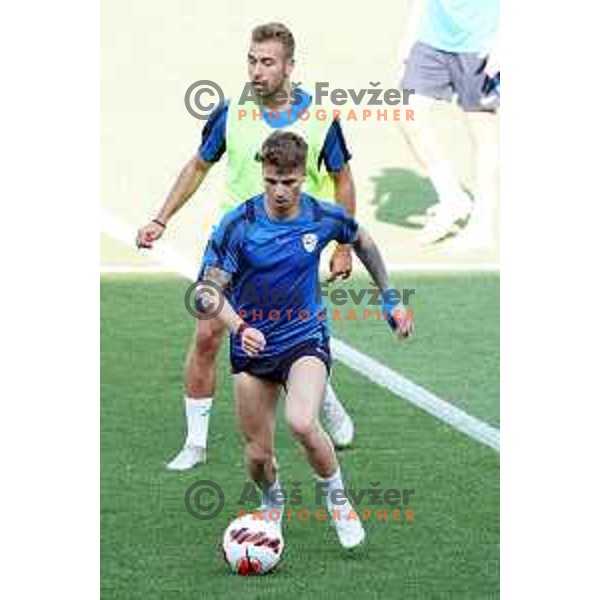 Luka Zahovic of Slovenia Football team during practice session in SRC Stozice, Ljubljana, Slovenia on May 26, 2022
