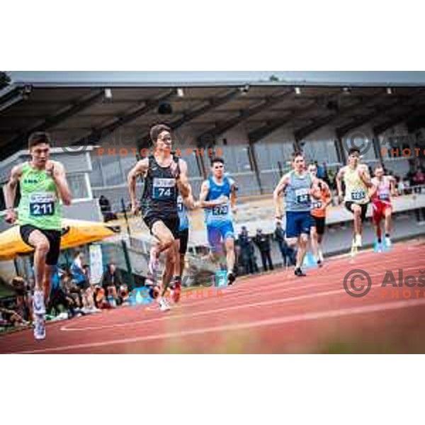 in action during 800 metres men at International Athlete meeting 2022 on Sportni park Slovenska Bistrica, Slovenia on May 28, 2022. Photo: Jure Banfi/www.alesfevzer.com
