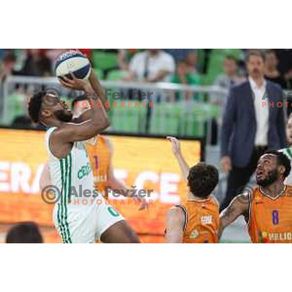 Jacob Pullen in action during Final of Nova KBM league second match between Cedevita Olimpija and Helios Suns in SRC Stoic, Ljubljana, Slovenia on May 28, 2022