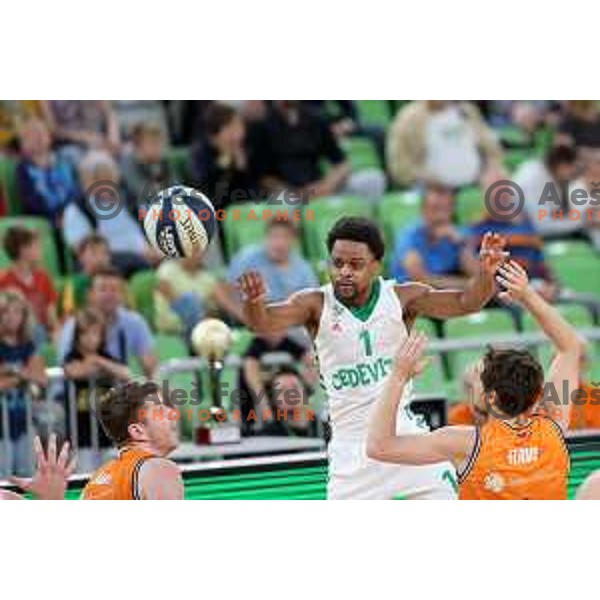 Yogi Ferrell in action during Final of Nova KBM league second match between Cedevita Olimpija and Helios Suns in SRC Stoic, Ljubljana, Slovenia on May 28, 2022
