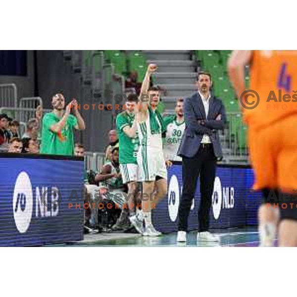 in action during Final of Nova KBM league second match between Cedevita Olimpija and Helios Suns in SRC Stoic, Ljubljana, Slovenia on May 28, 2022