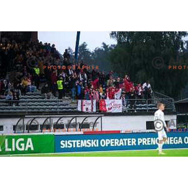 Fans of Tabor during Qualification for Prva liga Telemach between Triglav and Tabor CB 24 in Kranj, Slovenia on May 29, 2022