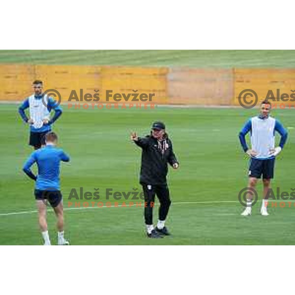 Matjaz Kek, head coach of Slovenia Football team during practice session at NNC Brdo on May 30, 2022 