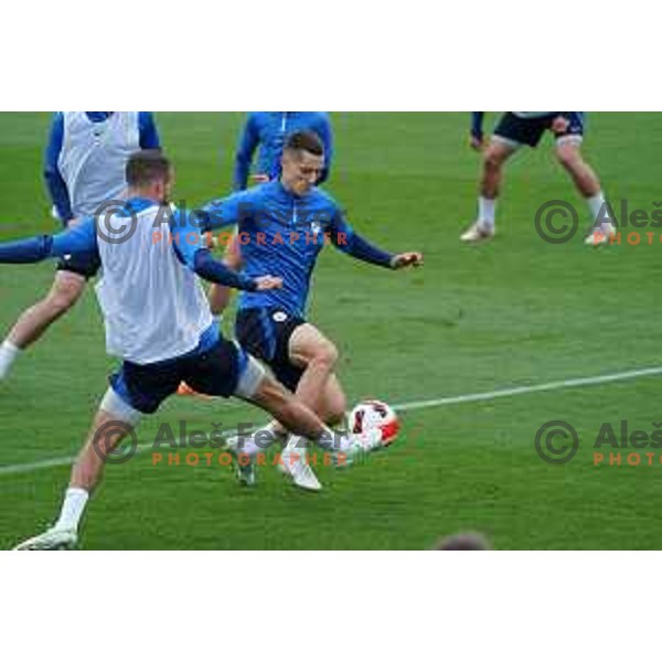 Zan Celar of Slovenia Football team during practice session at NNC Brdo on May 30, 2022 