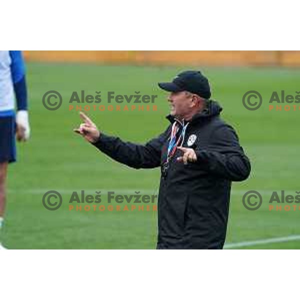 Matjaz Kek, head coach of Slovenia Football team during practice session at NNC Brdo on May 30, 2022 