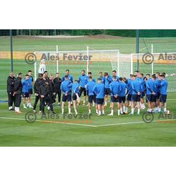 of Slovenia Football team during practice session at NNC Brdo on May 30, 2022