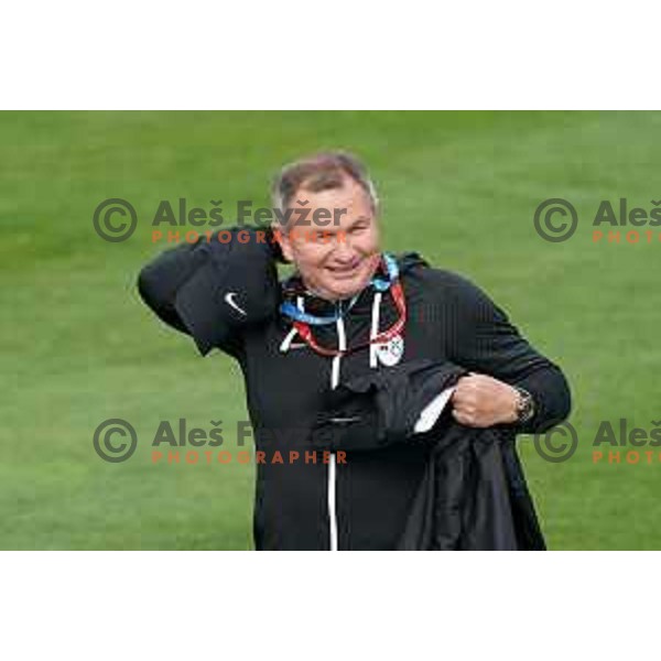 Matjaz Kek, head coach of Slovenia Football team during practice session at NNC Brdo on May 30, 2022 