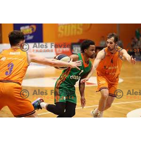 in action during Final of Nova KBM league third match between Helios Suns and Cedevita Olimpija in Domzale, Slovenia on May 31, 2022