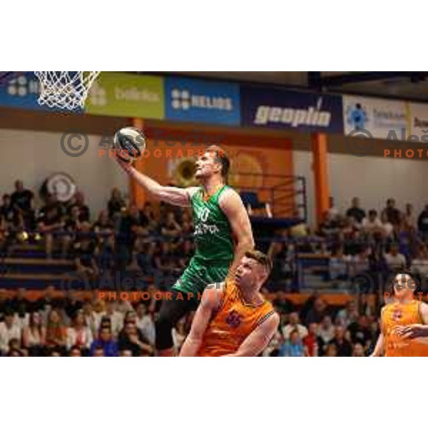 in action during Final of Nova KBM league third match between Helios Suns and Cedevita Olimpija in Domzale, Slovenia on May 31, 2022