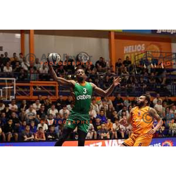 in action during Final of Nova KBM league third match between Helios Suns and Cedevita Olimpija in Domzale, Slovenia on May 31, 2022