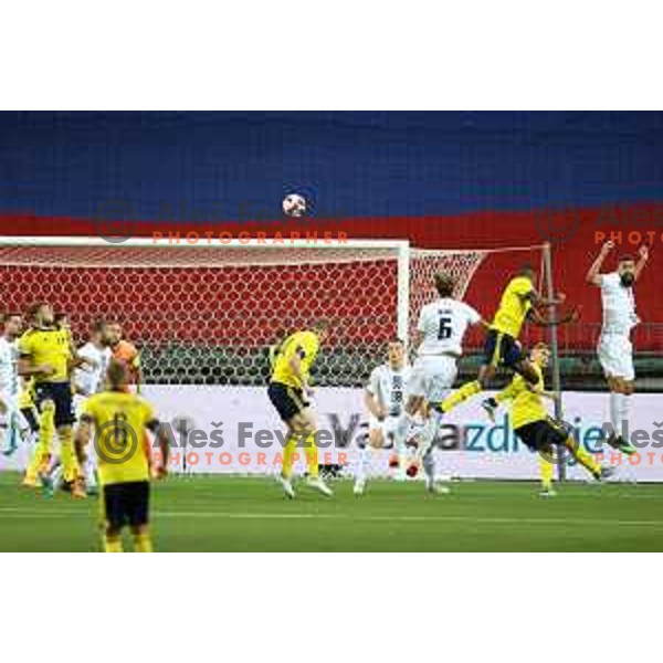 action during UEFA Nations league football match between Slovenia and Sweden in SRC Stozice, Ljubljana, Slovenia on June 2, 2022