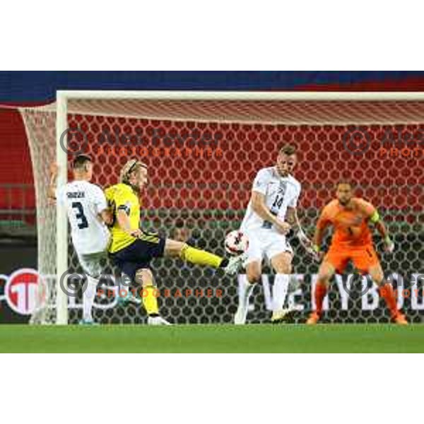 Jasmin Kurtic in action during UEFA Nations league football match between Slovenia and Sweden in SRC Stozice, Ljubljana, Slovenia on June 2, 2022