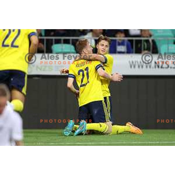 Dejan Kulusevski in action during UEFA Nations league football match between Slovenia and Sweden in SRC Stozice, Ljubljana, Slovenia on June 2, 2022