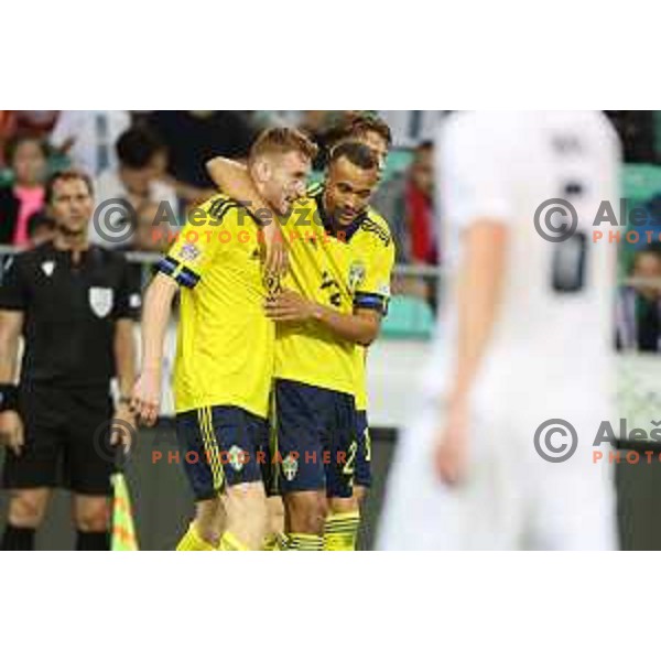 Dejan Kulusevski in action during UEFA Nations league football match between Slovenia and Sweden in SRC Stozice, Ljubljana, Slovenia on June 2, 2022