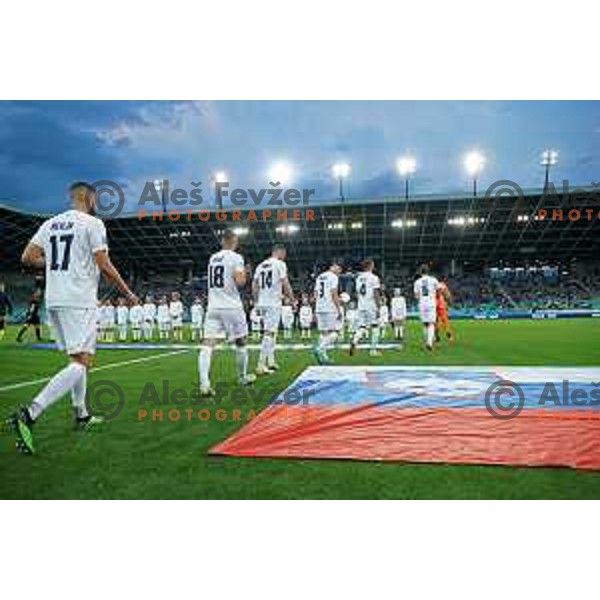 action during UEFA Nations league football match between Slovenia and Sweden in SRC Stozice, Ljubljana, Slovenia on June 2, 2022