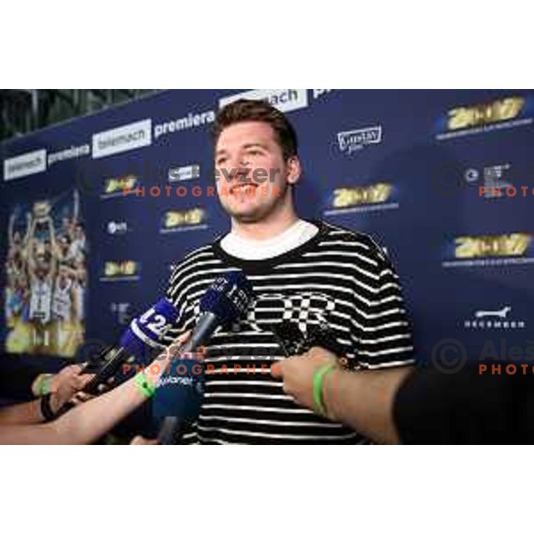 Luka Doncic at Official Premiere of 2017 Basketball movie in Arena Stozice, Ljubljana, Slovenia on June 3, 2022