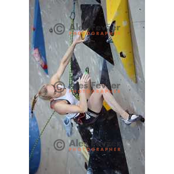 Janja Garnbret, winner in Women\'s Sports Climbing-Lead National Championship in Ljubljana, Slovenia on June 4, 2022