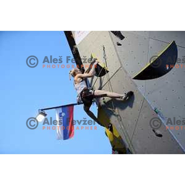 Janja Garnbret, winner in Women\'s Sports Climbing-Lead National Championship in Ljubljana, Slovenia on June 4, 2022