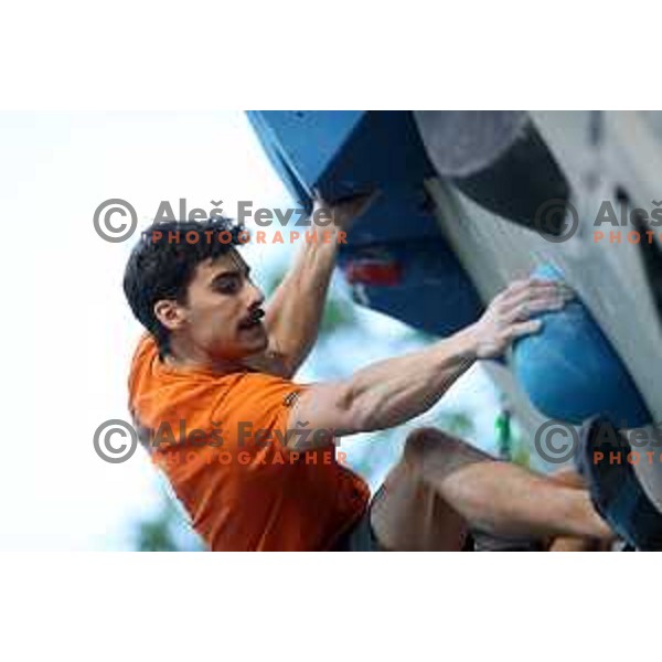 Martin Bergant, winner of Men\'s Sports Climbing-Lead National Championship in Ljubljana, Slovenia on June 4, 2022