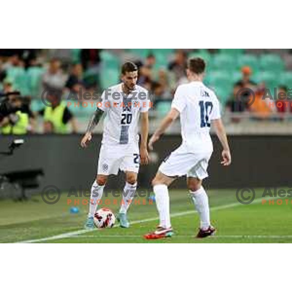 Petar Stojanovic in action during UEFA Nations league football match between Slovenia and Sweden in SRC Stozice, Ljubljana, Slovenia on June 2, 2022