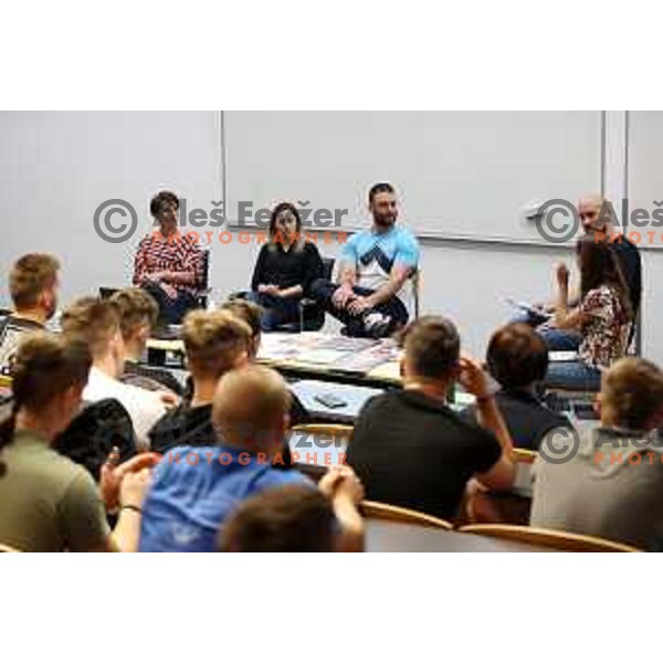 Tadeja Brankovic, Mojca Rode and Aljaz Sedej during Olympic Committee of Slovenia event in Koper, Slovenia on June 8, 2022