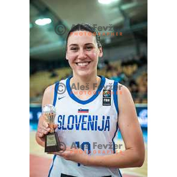 Tina Jakovina during women’s friendly basketball match between Slovenia and Greece in Dvorana Lukna, Maribor, Slovenia on June 9, 2022. Photo: Jure Banfi/www.alesfevzer.com