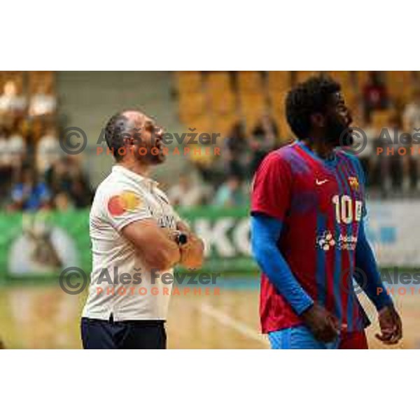 Alem Toskic in action during friendly match between Celje Pivovarna Lasko and Barcelona in Celje, Slovenia on June 11, 2022