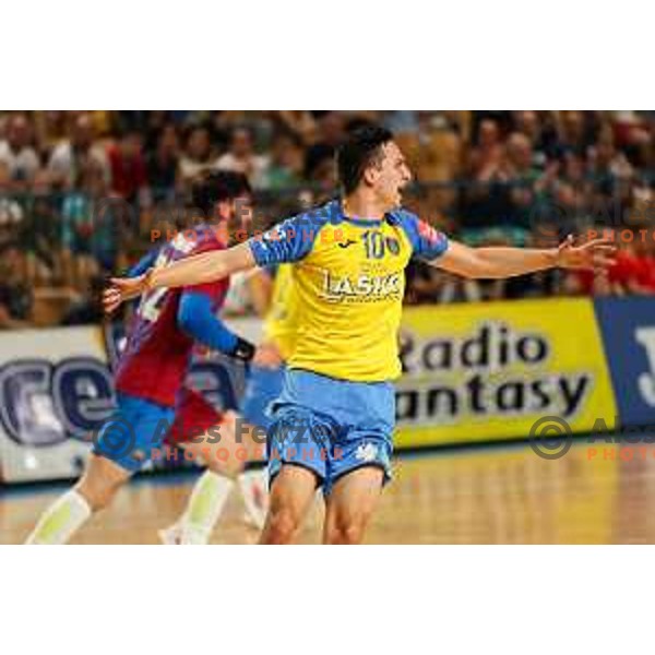 Tim Cokan in action during friendly match between Celje Pivovarna Lasko and Barcelona in Celje, Slovenia on June 11, 2022