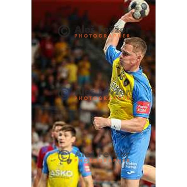 Vid Poteko in action during friendly match between Celje Pivovarna Lasko and Barcelona in Celje, Slovenia on June 11, 2022