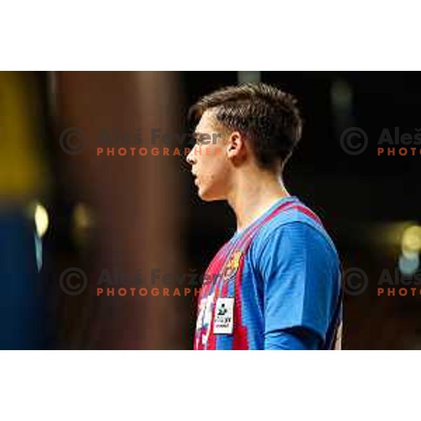 Domen Makuc in action during friendly match between Celje Pivovarna Lasko and Barcelona in Celje, Slovenia on June 11, 2022