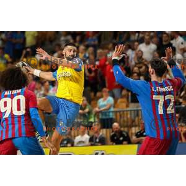 Arsenije Dragasevic in action during friendly match between Celje Pivovarna Lasko and Barcelona in Celje, Slovenia on June 11, 2022