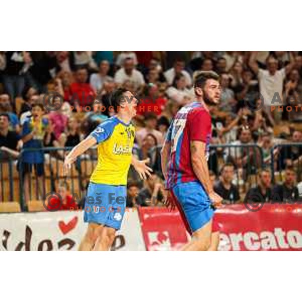 Tim Cokan in action during friendly match between Celje Pivovarna Lasko and Barcelona in Celje, Slovenia on June 11, 2022