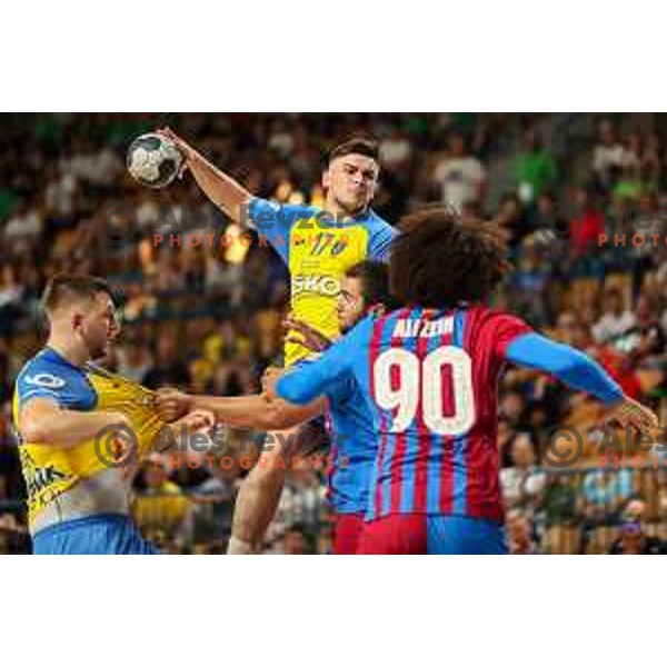 Ante Ivankovic in action during friendly match between Celje Pivovarna Lasko and Barcelona in Celje, Slovenia on June 11, 2022